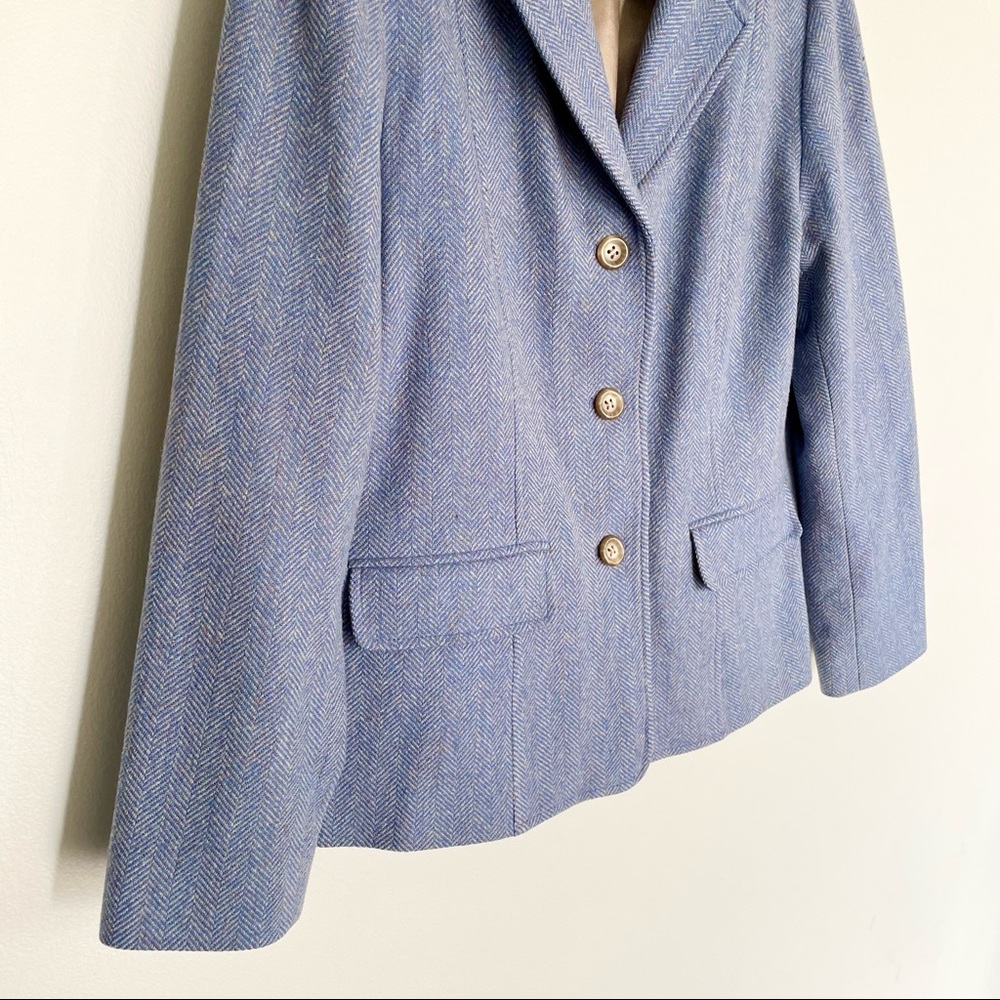Vintage Pendleton Herringbone Blazer Blue - image 4